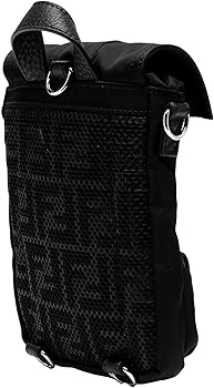 Amazon | FENDI Fendiness ブラック ナイロンバックル ミニバック