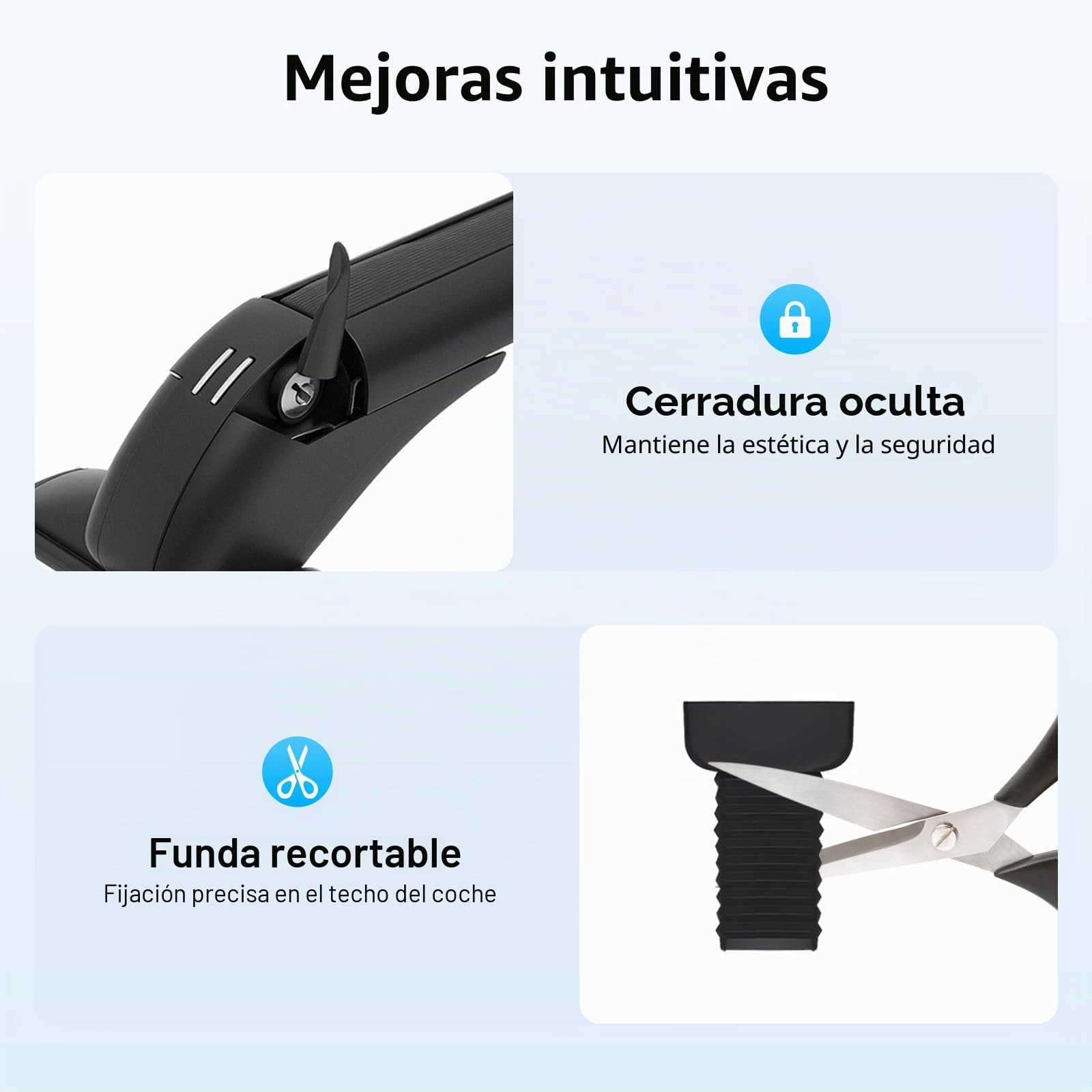 2 Piezas De Portaequipajes Para Techo De Coche Sin Raíles, Portaequipajes Universal De Aluminio Con Cerraduras, Capacidad De Carga De 75 Kg