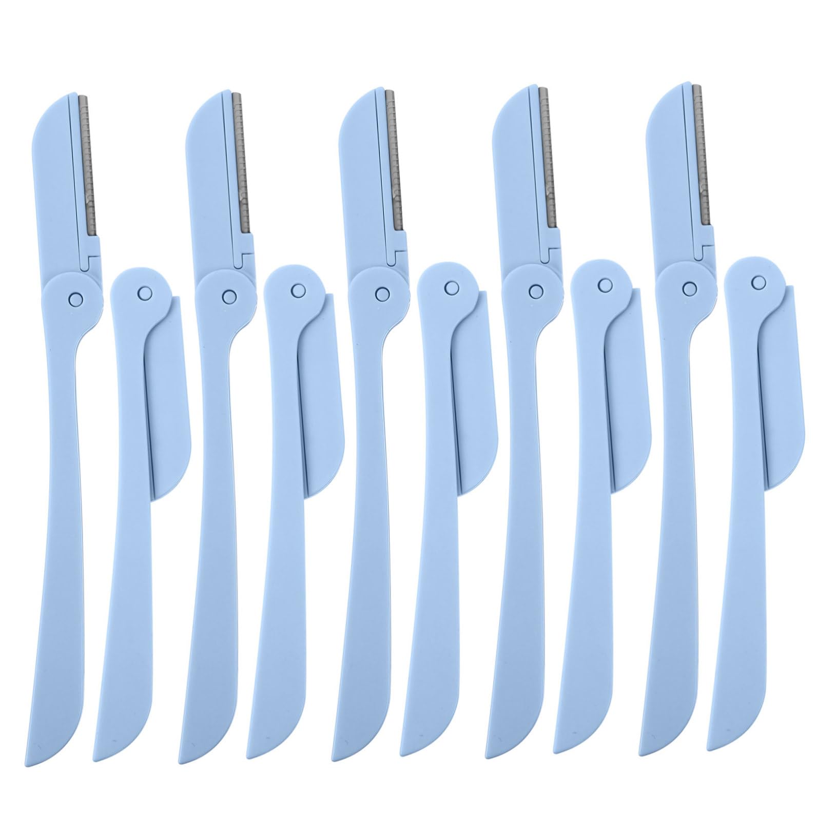 ARTSEWPLY 10Pcs Folding Eyebrow Razor Professional Eyebrow Repair Tool for Precise Shaping Travel Friendly Cosmetic Accessory for Men and Women