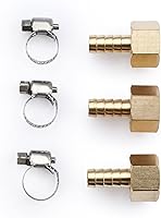 Vista 16 de U.S. Solid Accesorio de Manguera de Latón, Adaptador, Accesorios de Tubería Macho de Púa de 1/2" x 1/2" NPT