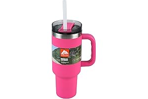 Triple-Walled Ozark Trail 40 oz Tumbler Quencher in FlowState Pink: Insulated Stainless...