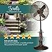 DecoBREEZE Pedestal Standing Fan, 3 Speed Oscillating Fan with Adjustable Height, Prestigious, Antique Fan, 18 inches
