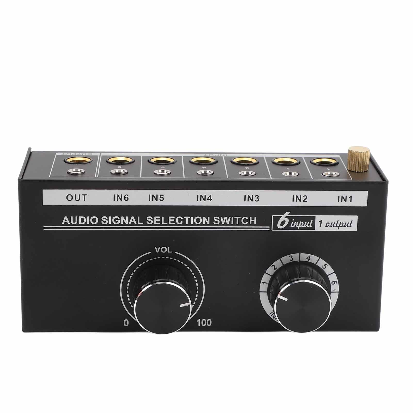 Switcher Sorgente Audio 6 in 1 Uscita con Regolazione del Volume, Risposta in Frequenza 20‑20kHz, per Appassionati di Console di Gioco per Lettori DVD