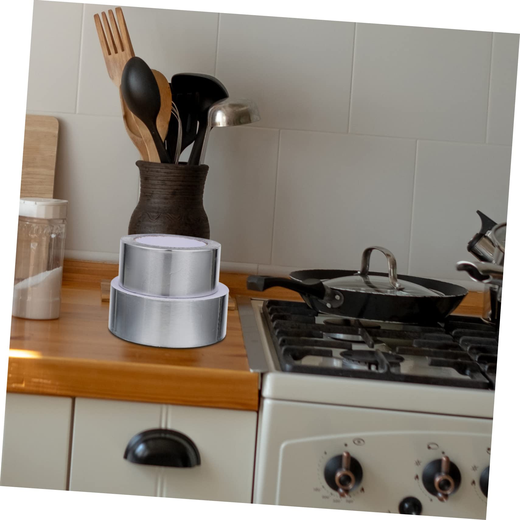 Gadpiparty 2 Nastro Adesivo Alluminio Set Facile Rimuovere per Cucina e Riparazioni Domestiche