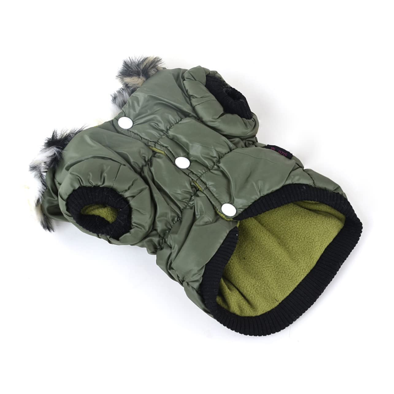 Sosoport 3pièces Manteau pour Chien Hiver Doublé Chaude Et pour Chiens XS Vêtement De Vert pour Animaux De Compagnie