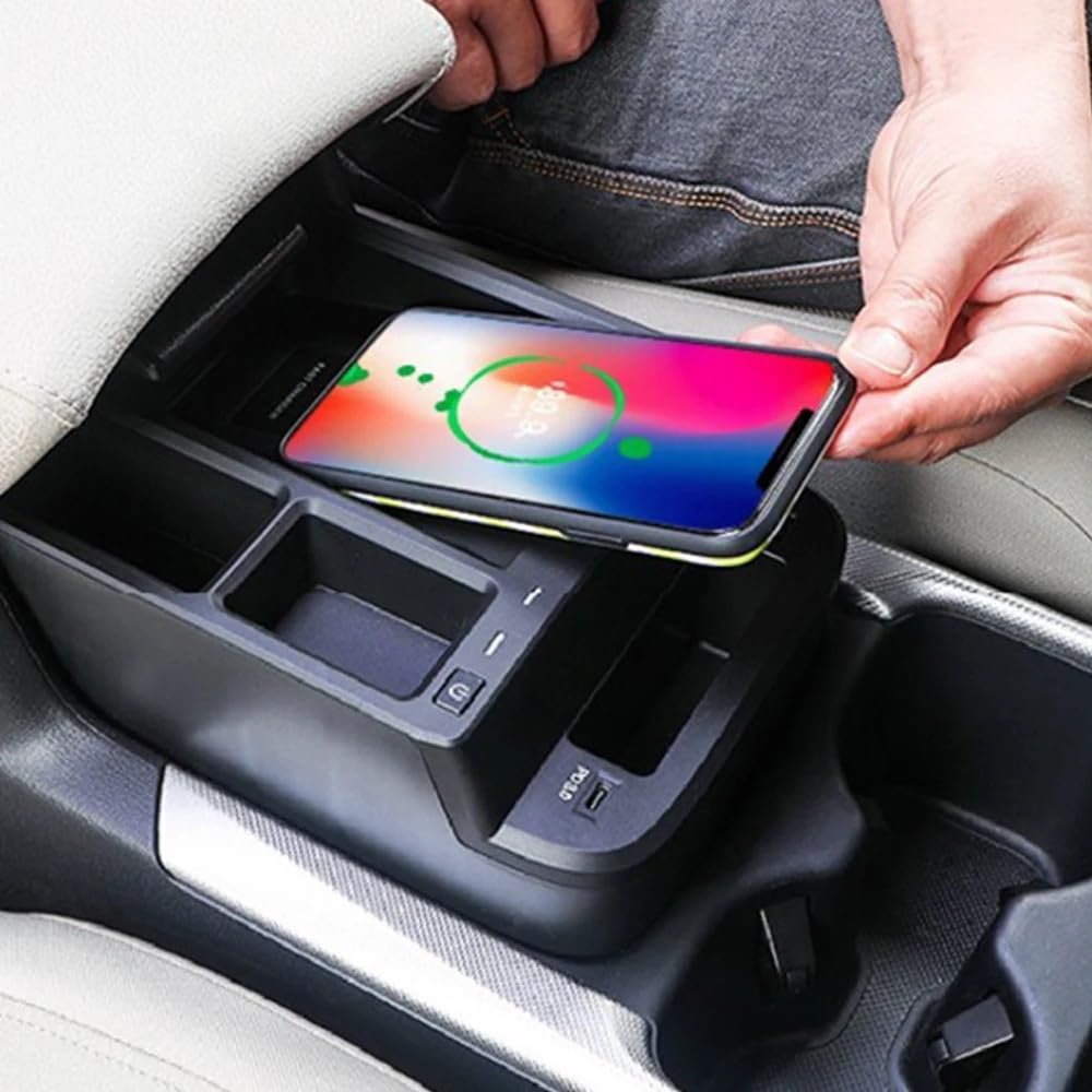 Support de téléphone portable avec chargeur sans fil for Console centrale, compatible avec CRV 2017 à 2021, tapis de chargement Usb, accessoires de voiture
