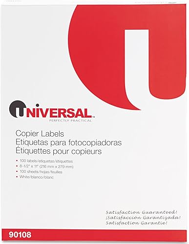 Universal UNV90108 - Etiquetas autoadhesivas de dirección para fotocopiadoras