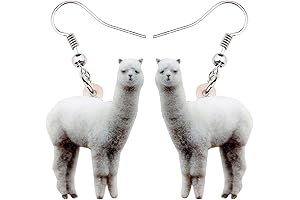 Acrylic Cute Alpaca Earrings: Adorning Ears with Whimsical Llama Charm