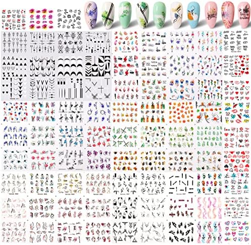 Autocollants Tatouages Temporaires Pour Ongles - Nail Art, Doré, 40 Pièces, Neuf