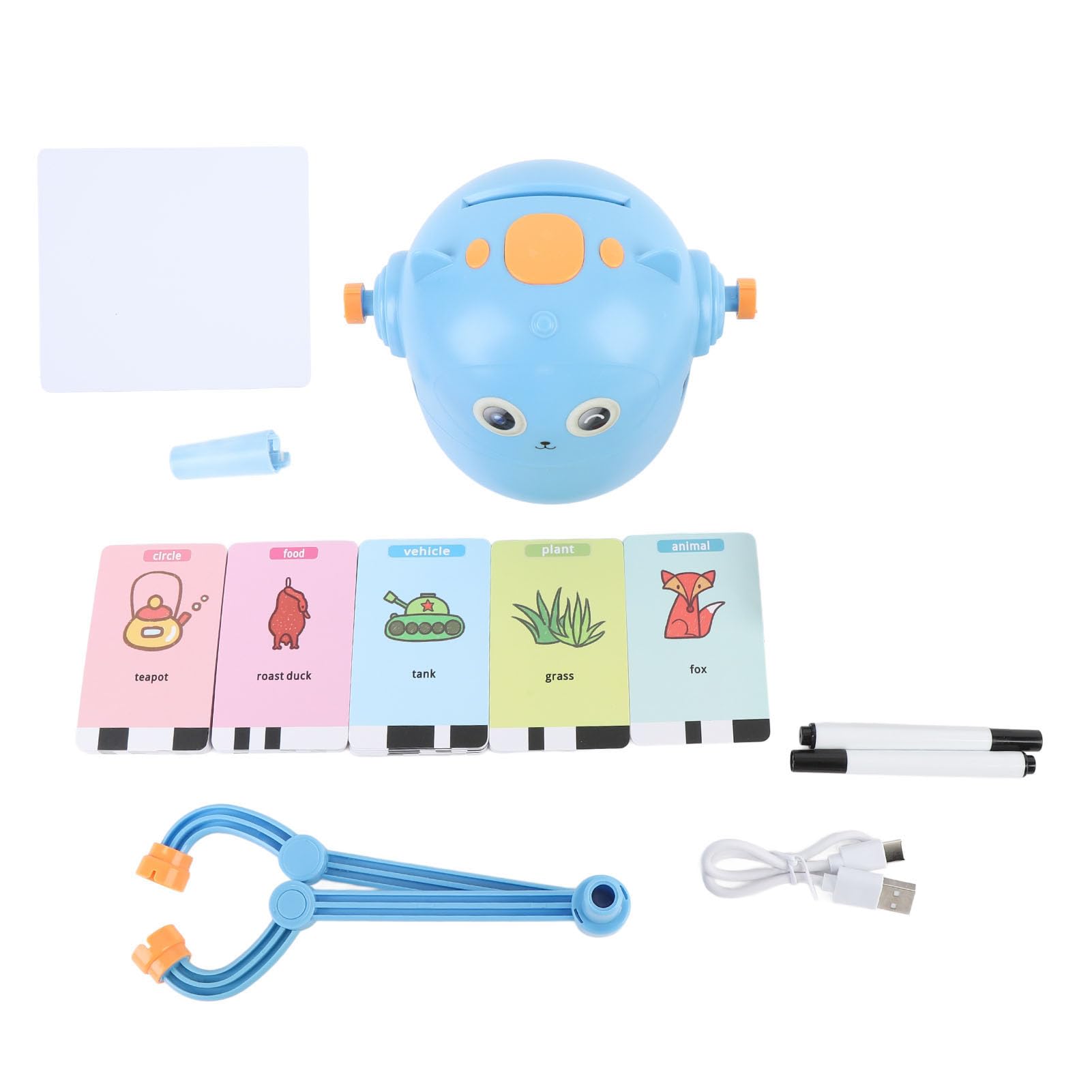 Ejoyous Intelligenter Zeichenroboter, Lernspielzeug, Interaktive Mal-Lernmaschine mit 2 Stiften, 100 Karten, Eingebauter 1800-mAh- für Im Vorschulalter, Erleuchtungs-Kreativität