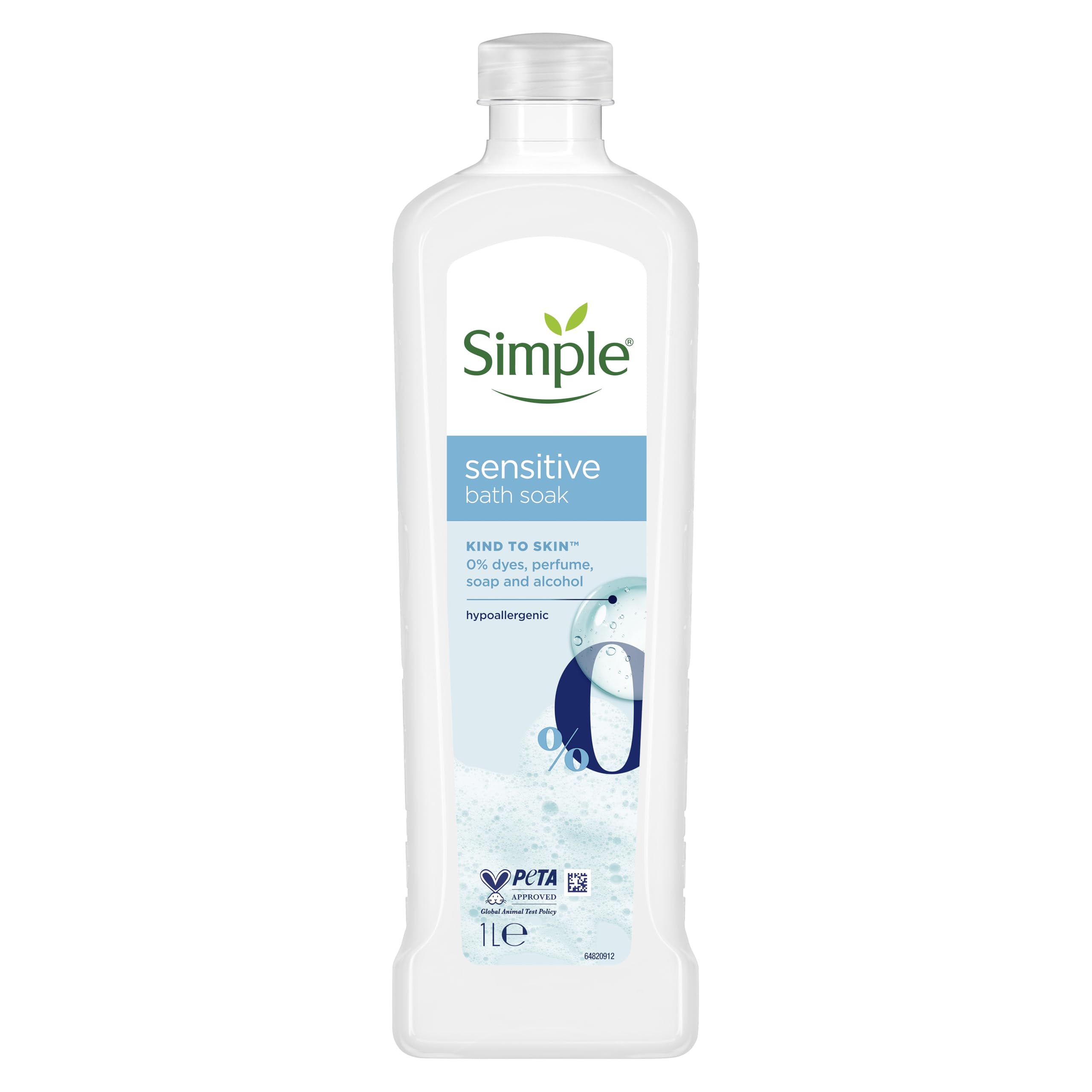 Simple Kind to Skin Sensitive Bath Soak ultra-gentle & hypoallergenic bath product designed for sensitive skin 1 L
