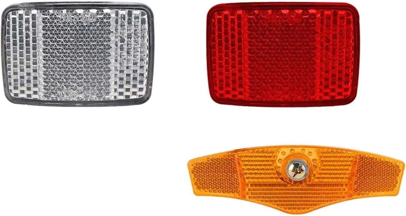 Safety Reflective Stickers 2 Pcs Bicycle Handlebar Reflector Set Reflective Front/Rear Warning Lights Included