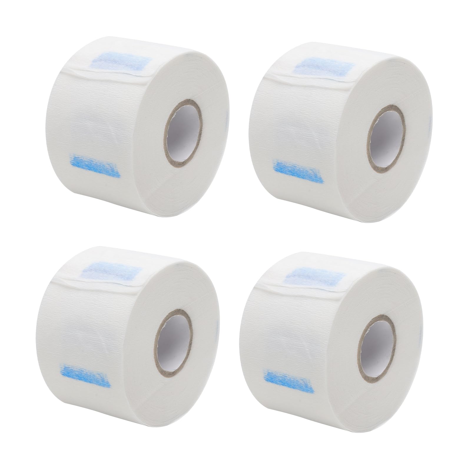 Collarino Parrucchiere Usa e Getta, 4 Rotoli 400 Fogli Carta Collo Parrucchiere, Protezione Collo Monouso Autoadesiva, Carta Crespa per Salone Taglio Capelli Forniture Fascia Nuca
