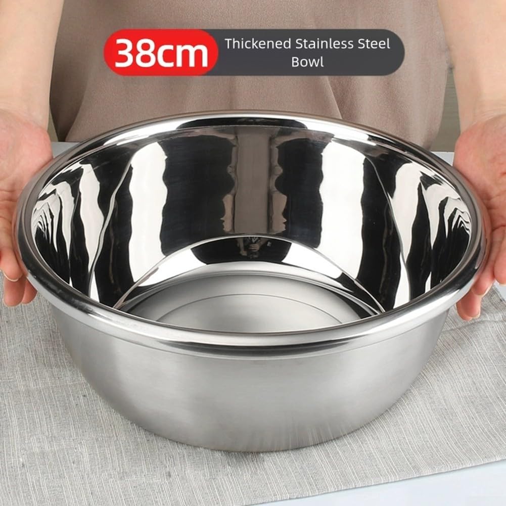 Para lavabo de cocina hecho de acero inoxidable 304 para mezclar sopas y lavar verduras con borde invertido (32 cm)