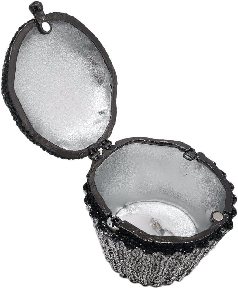 DJBM Cute Cupcake Rhinestone Clutch Diamond Crystal Purse Evening Bags for Women Party Wedding Cocktail Prom - Image 5