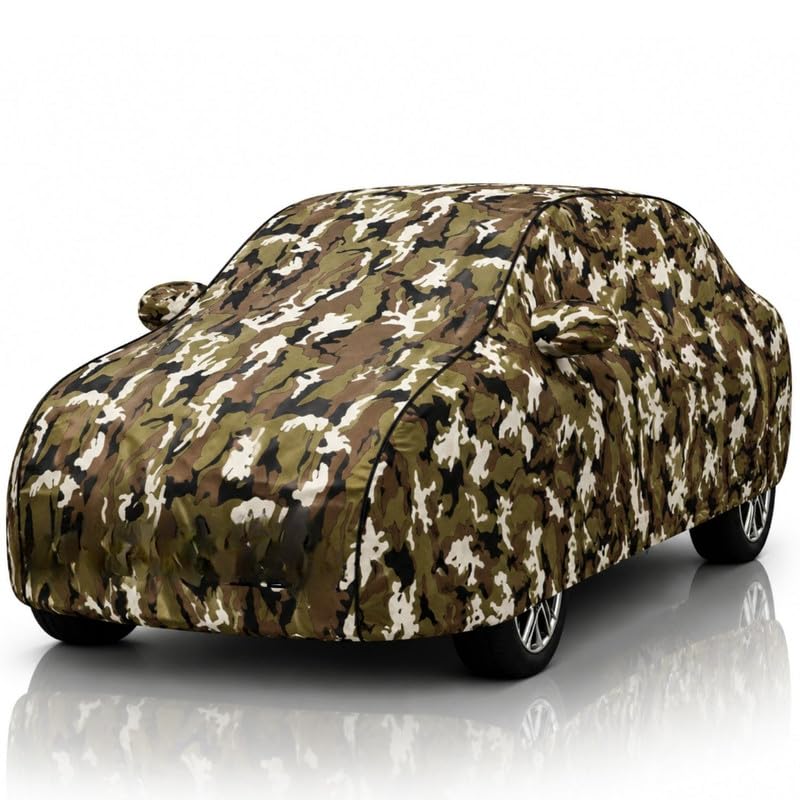 Image of Premium Jungle Print Series 100% Waterproof Car Body Cover for Xuv300 Cover (All Models) with Mirror Pockets | Triple Stitched, Elastic, Custom Fit, Heat Resistant, Anti-Dust, All-Weather Cover