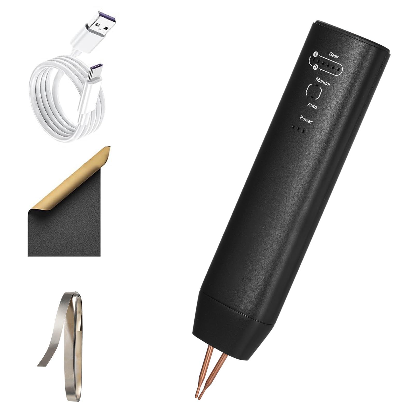 Shkalacar Battery Spot Welder, Handheld Spot Welder 11 Gear Adjustable, Automatic and Manual Modes Battery Mini Spot Welding Machine for Battery, Welding Nickel Sheets, Iron, Stainless Steel