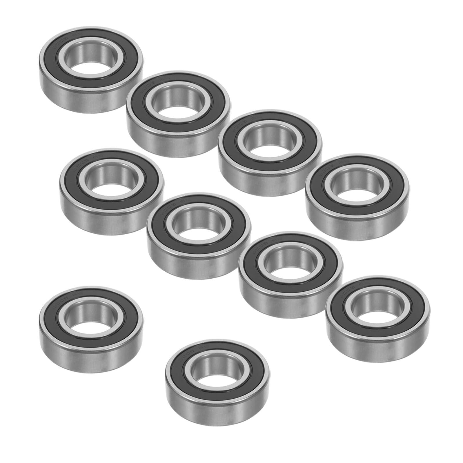 Ipetboom Lot de 10 Roulements à Gorge en V Haute Vitesse, Silencieux, Étanches, en Acier Chromé, pour Poulie à Rouleaux, Palier de Moteur et Applications Industrielles, Solide et