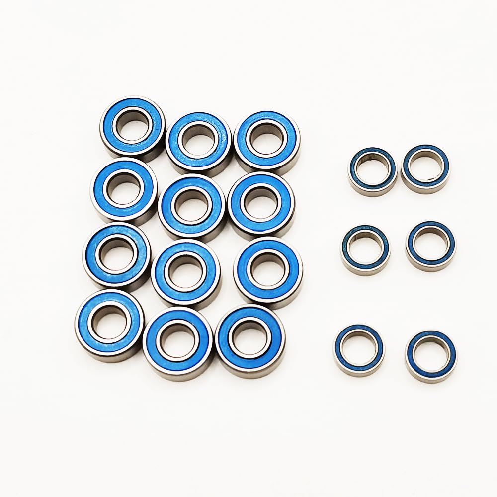 Ball Bearing Set 18pcs Chrome Steel Rubber Seals for 1/10 Tamiya M-05 M-06 Upgrade Parts