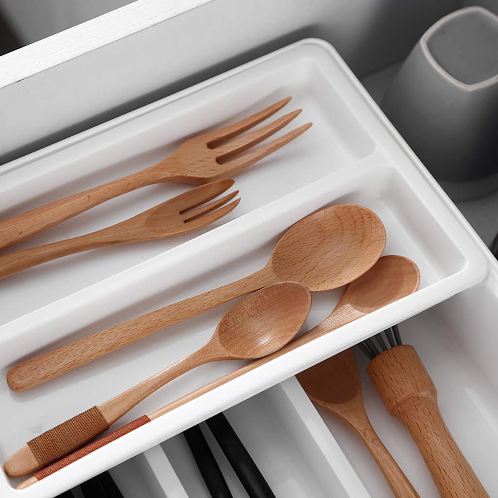 Estante de Almacenamiento Bandeja for Cubiertos de plástico for Separar cajones de Cocina, 31,2×23,9×6,6cm/813/710