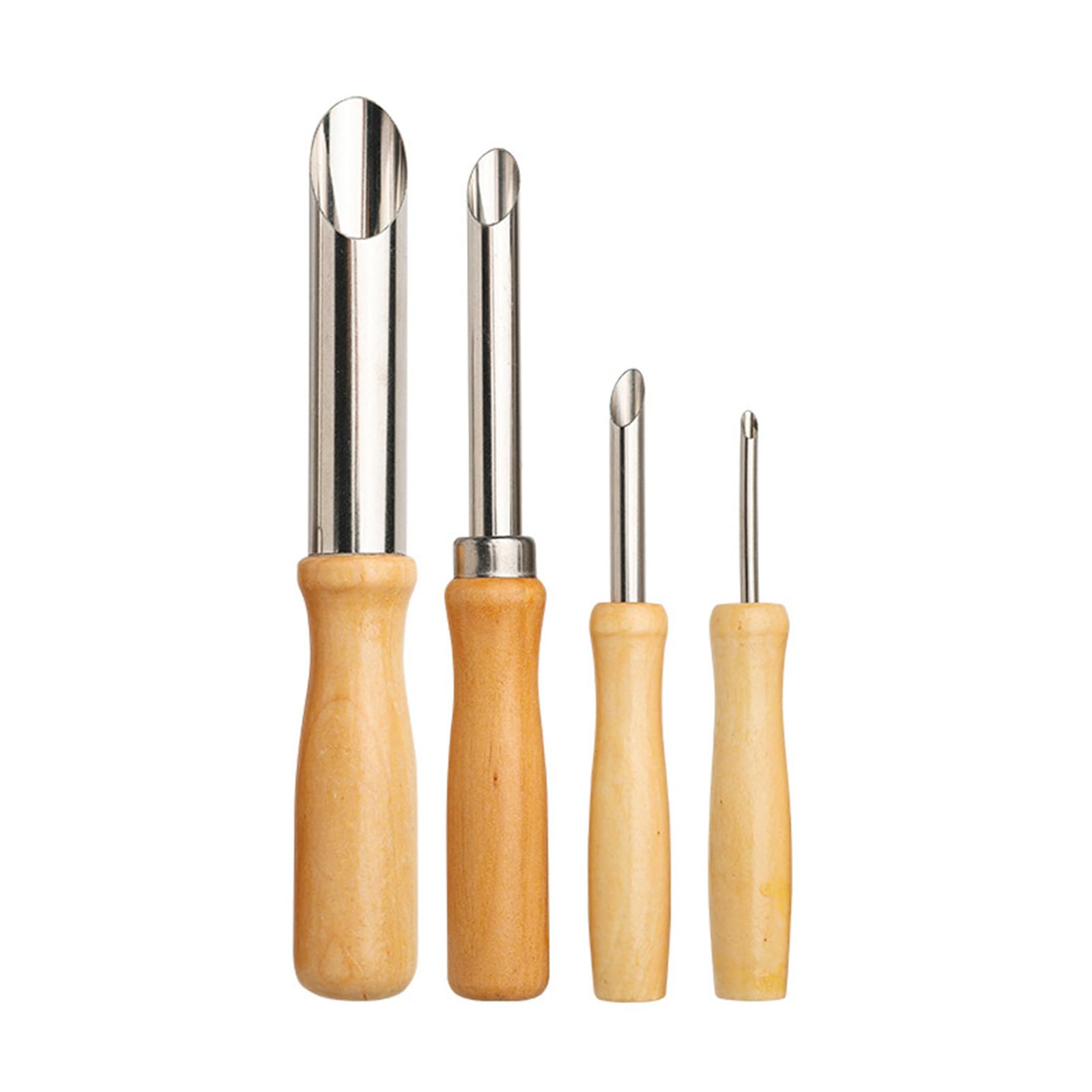 Tfaoys Straw Hole Puncher Tool Set Of 4 Size Suitable For Creating Holes In Lid & Drink Cups Commercial Beverage Stainless Steel Puncher