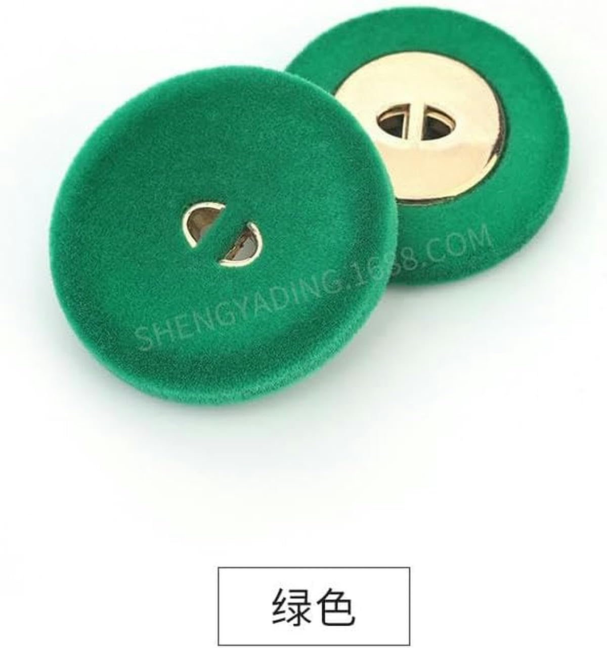 18/20 MM 100 pièces 4 trous boutons ronds recouverts de tissu boutons de velours pour vêtements artisanat couture grands boutons en résine-jaune-28L = 18,0 MM