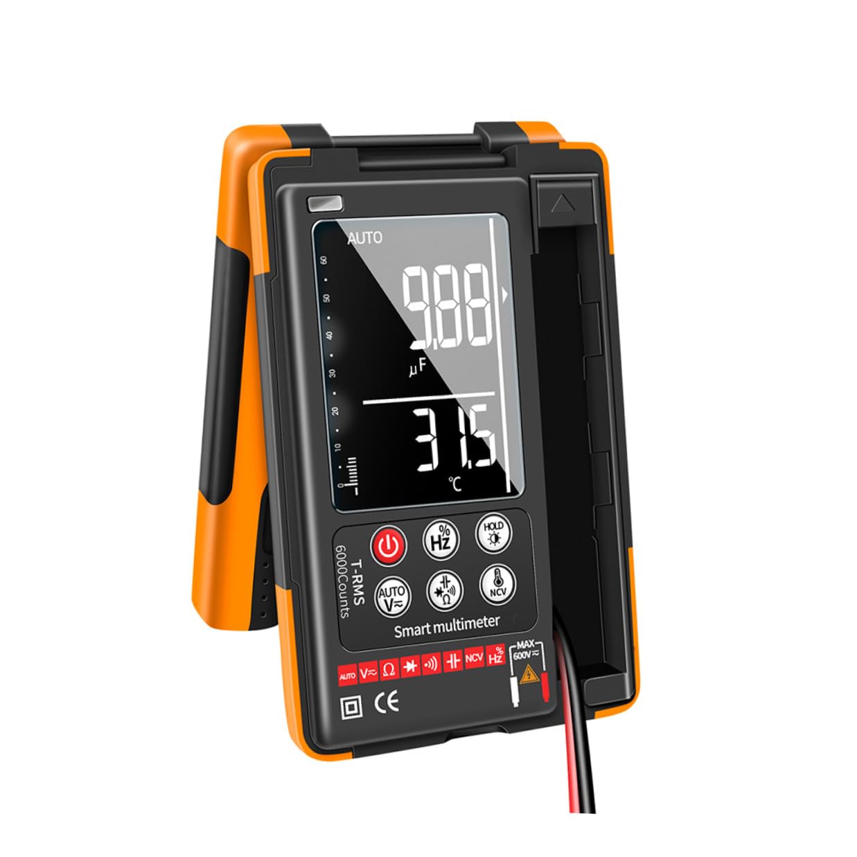 Alipis Q60 Digital Multimeter with Ncv Detection, True Measurement, Auto Range, Data Hold, Backlight, Continuity Sound, Diode Test, Flashlight – Portable Electrical Tester for Home