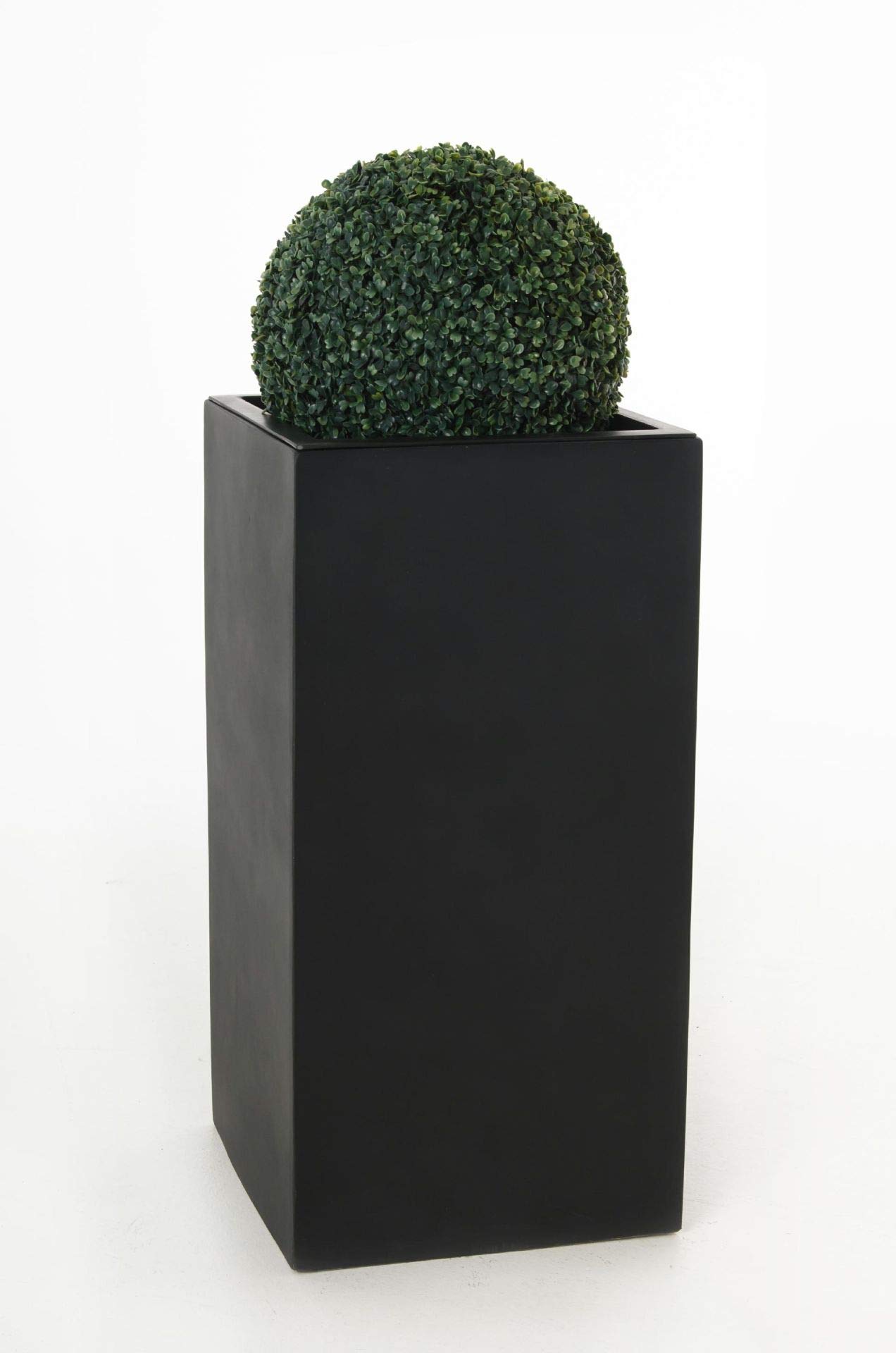 VIVANNO Jardinière Cache-Pot Colonne Fibre de Verre Anthracite 60x30x30