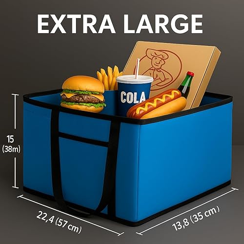 Miniatura 6 de XXXL - Bolsa térmica para entrega de alimentos con aislamiento para mantener la comida caliente, catering térmico para doordash catering, bolsas