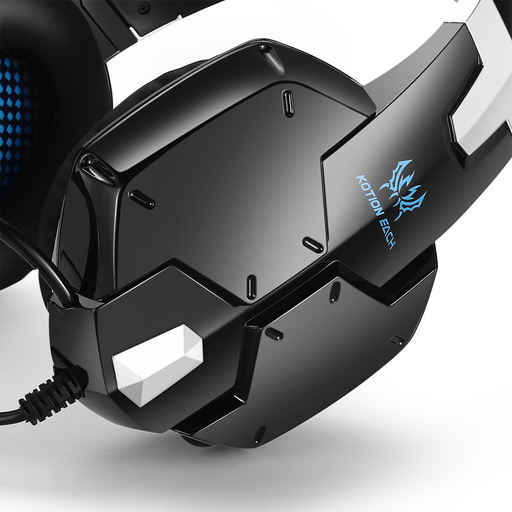 Amazon.co.jp: KOTION ゲーミングヘッドホン 3.5mm (ホワイト+