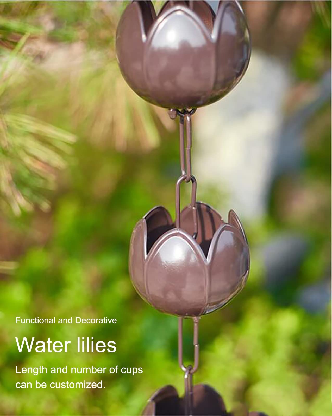 chaîne de Pluie, Petals Japanese Courtyard Garden for homestay Villa Customizable Length(200cm (78 3/4"))