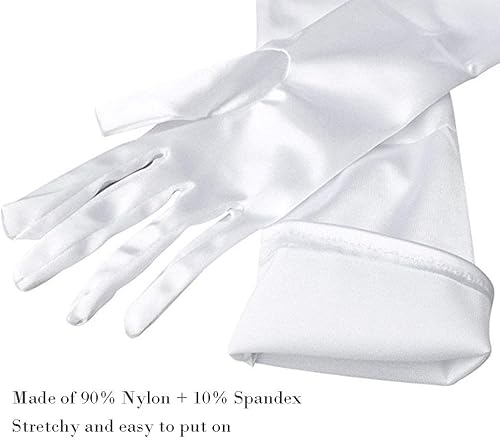 Miniatura 5 de Guantes largos de fiesta de ópera para mujer, guantes de satén de los años 20 y 20, disfraces hasta el codo, vestido de noche nupcial, 22 pulgadas