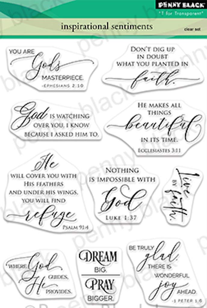 Penny Black Clear Stamps - Inspirational Sentiments 30-709