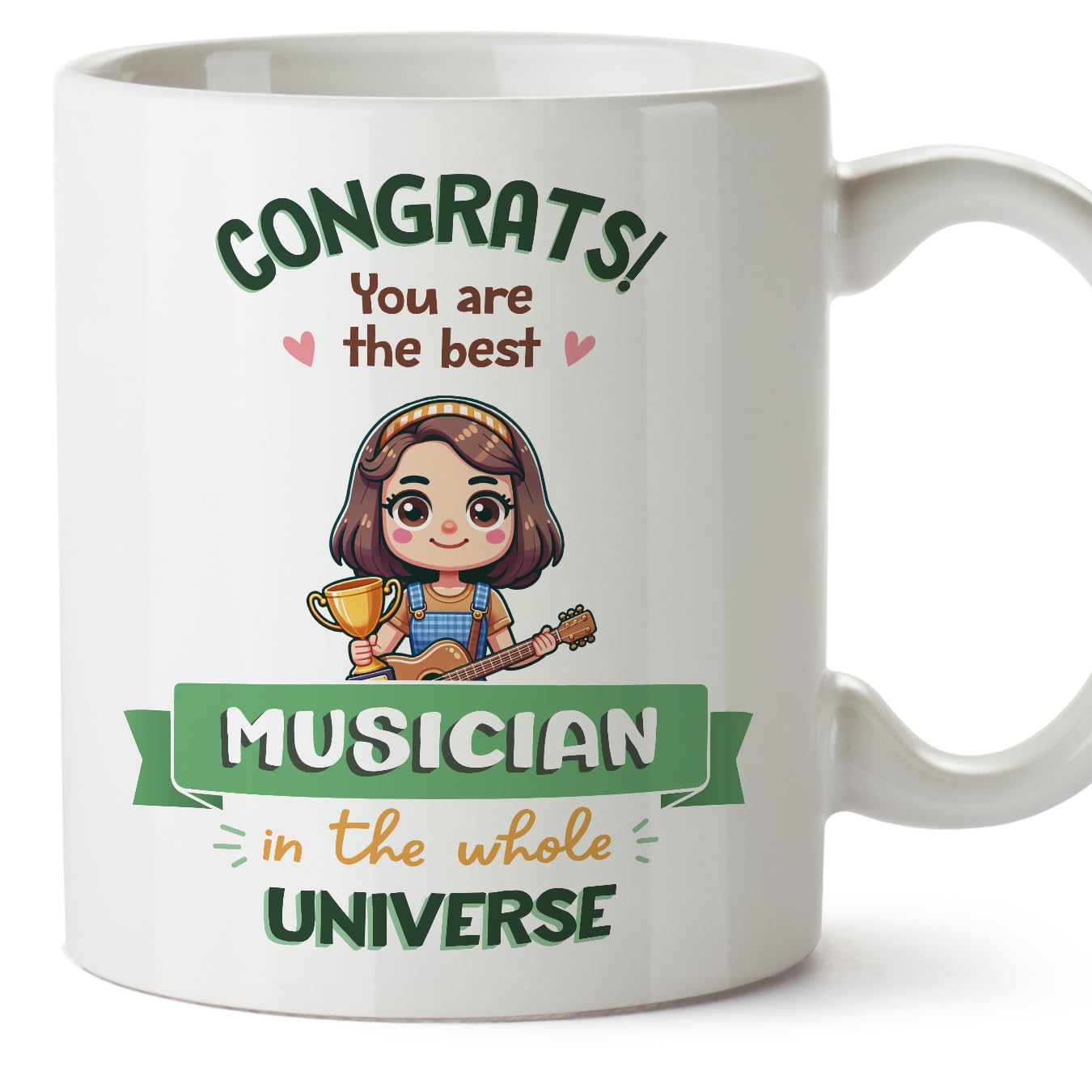 MUGFFINS Musician Woman Mug - in English - Best in Universe Trophy - Funny Gift for Colleagues - Ceramic 11oz Mug — image 1