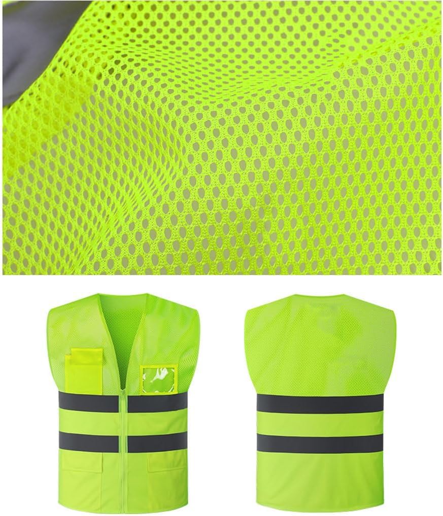 hi vis chaleco reflectante de alta visibilidad, Chaleco de seguridad Chalecos de seguridad reflectantes ligeros