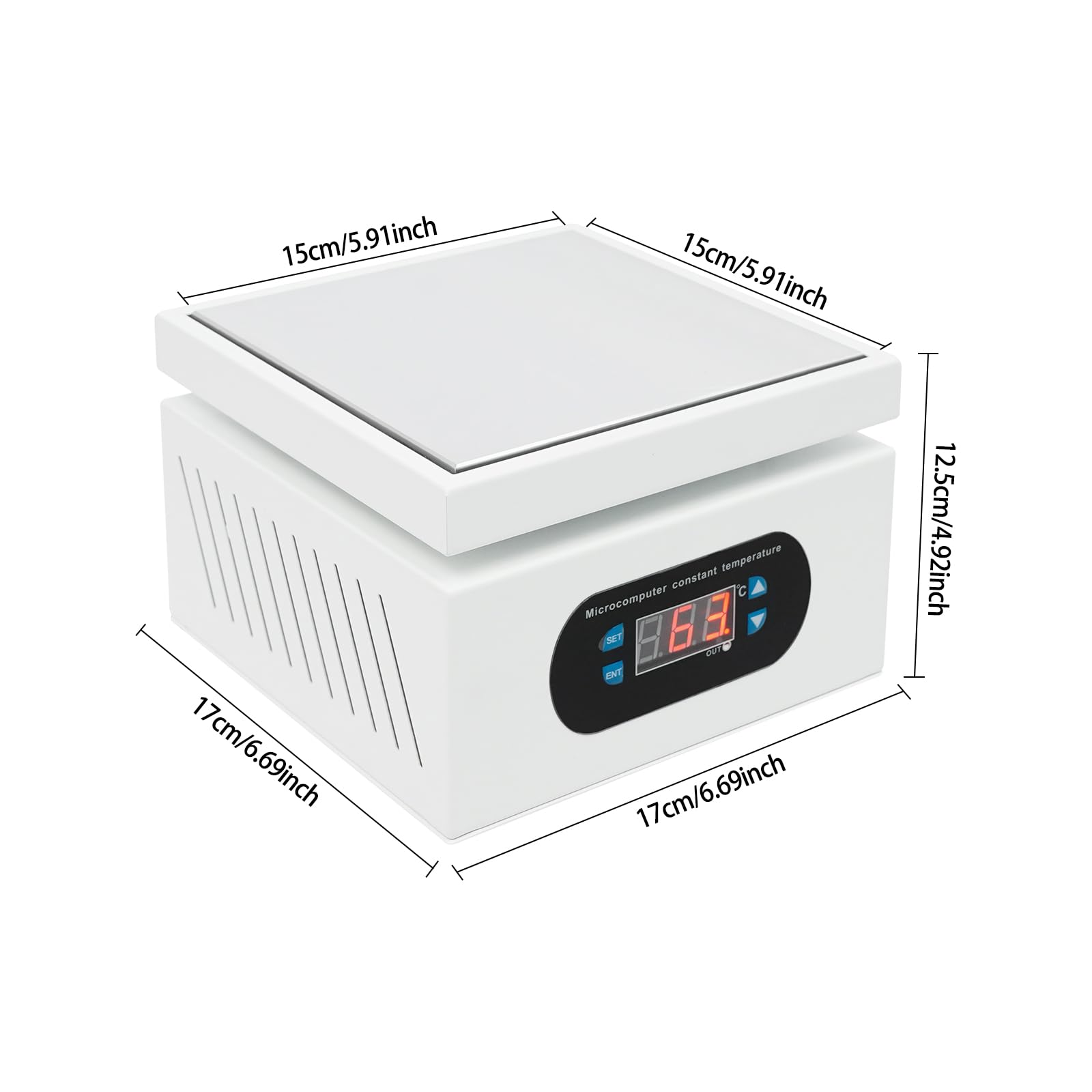 Plaque chauffante 550 W - Station de soudure - 200 x 200 mm - Station de préchauffage LCD jusqu'à 400 °C - Station de préchauffage électrique pour réparation d'écran de téléphone portable et