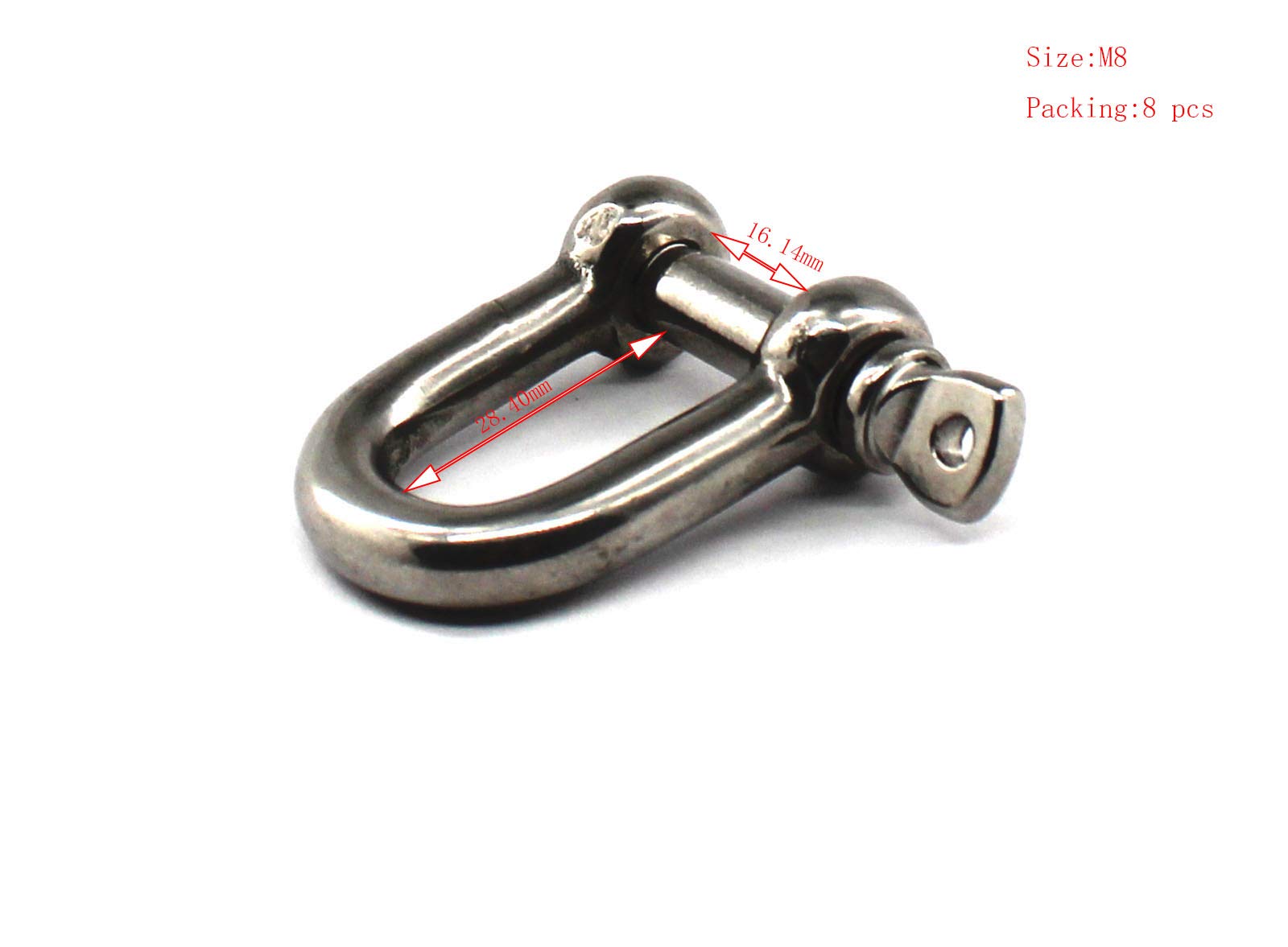 6er-Set D-Ring Schäkelschlösser Aus Edelstahl 304 – Robust & Rostfrei Für Abschleppen, Bergung & Mehr