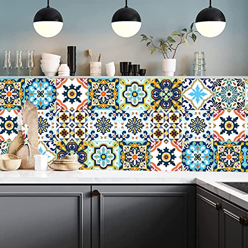 16Pcs Decorative Tile Stickers, 6X6 Inches Vinyl Self Adhesive Removable Waterproof Peel And Stick Backsplash Walls Stickers For Kitchen, Bathroom, Stairs, Cupboard #TOP3