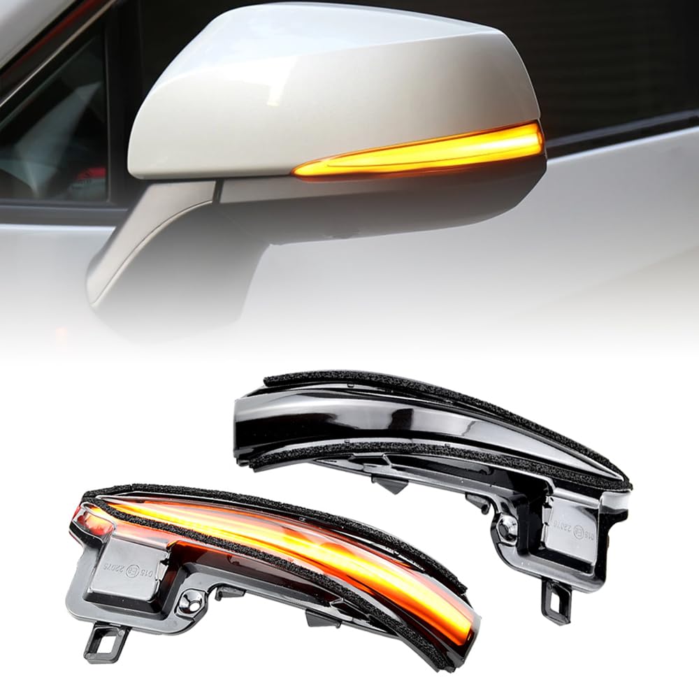 QKLsudua 2pcs Dynamic Sequential Blink Compatible with To-yota Ta-coma 2016-2021, RAV4 2019-2021, High-lander 2020-2021 Alp-hard Vel-lfire AH30 LED Side Mirror Turn Signal Light Assembly