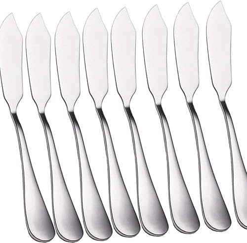 Qtopun Esparcidor de queso, cuchillo de mantequilla de acero inoxidable, esparcidor de mermelada, crema para condimentos, paquete de 10 unidades