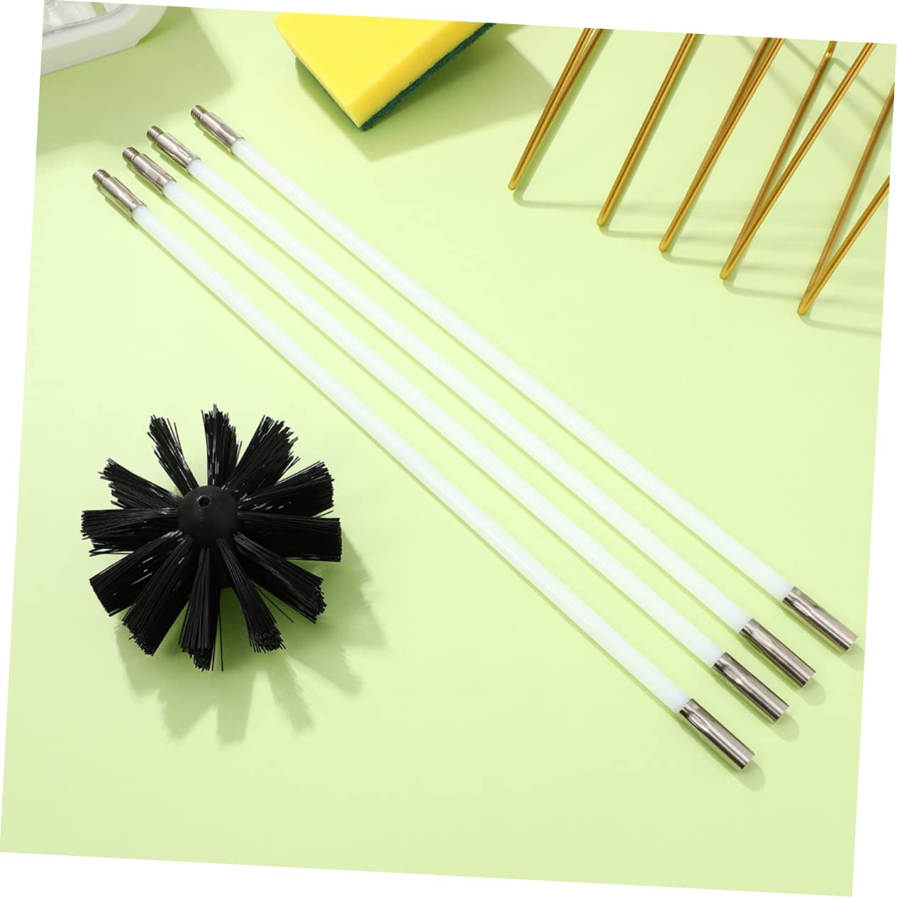 3 Set Pulizia Canna Fumaria Per Fumi E Rimozione Del Utensile Per Manutenzione 4 Pezzi*3
