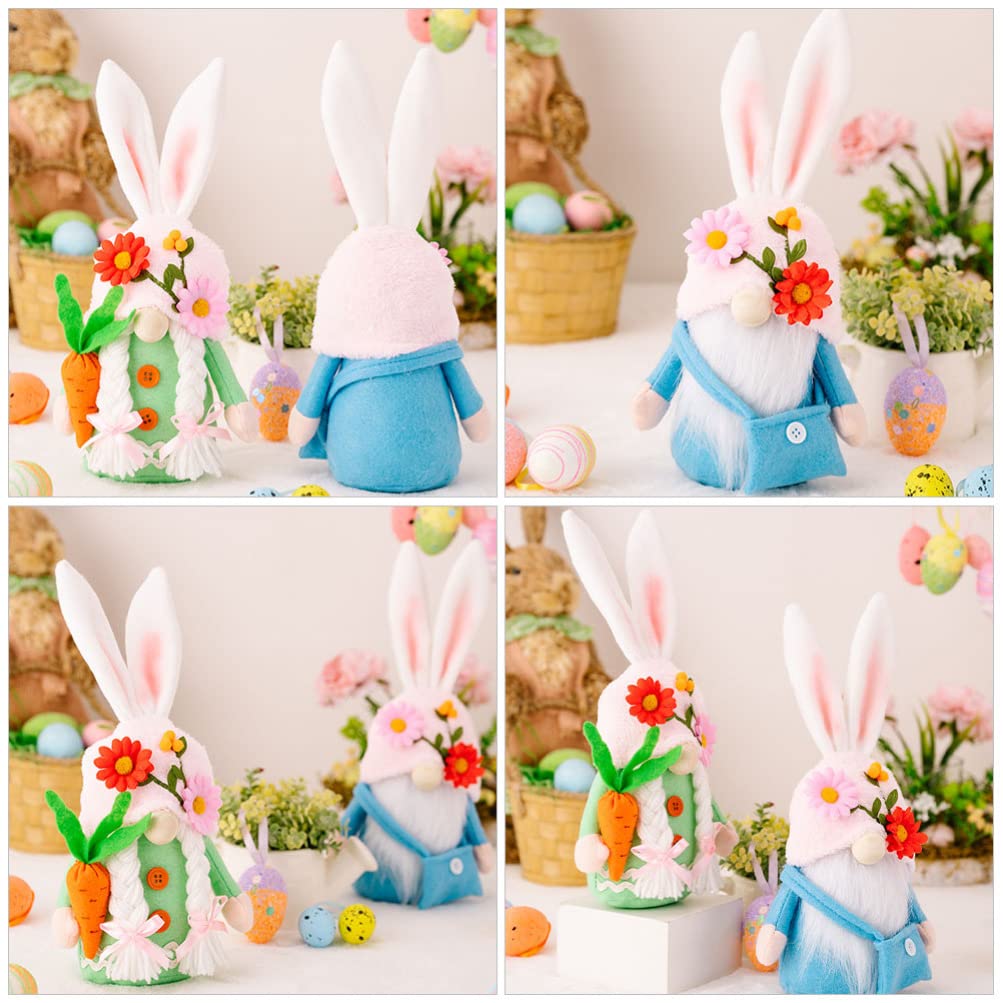 NUOBESTY 2pezzi Folletti Coniglietto Pasquale Decorazione Fai Da Te Adorabile Coniglietto Pasqua Creativo Per Arredamento Festa Pasquale Bambola Folletti Coniglietti Decorativi
