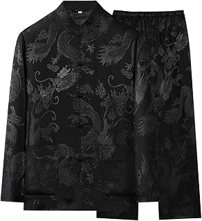 YEMYIQZ Men's Kung Fu Uniform - Breathable Chinese Traditional Tang Hanfu Tai Chi Wing Chun Training Suit Pants