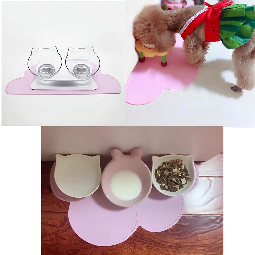 Tappetino Sottociotola Per Animali FANJIANG | Silicone Alimentare Antiscivolo | Rosa - Foto 12