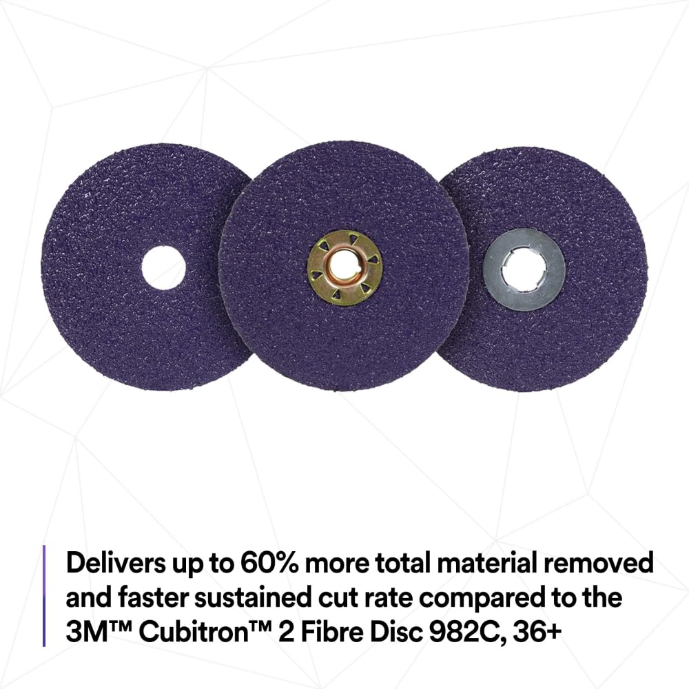 3M™ Cubitron™ 3 Disco de fibra 1182C, 60+, 6 x 7/8 pulgadas, troquel 600T, 25/bolsa