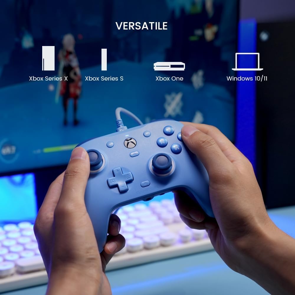 GameSir G7 SE Manette Filaire pour Xbox Series X|S, Xbox One & Windows 10/11, Manette de Jeu Plug and Play avec Joysticks à Effet Hall, Prise Audio 3,5 mm (Bleu)