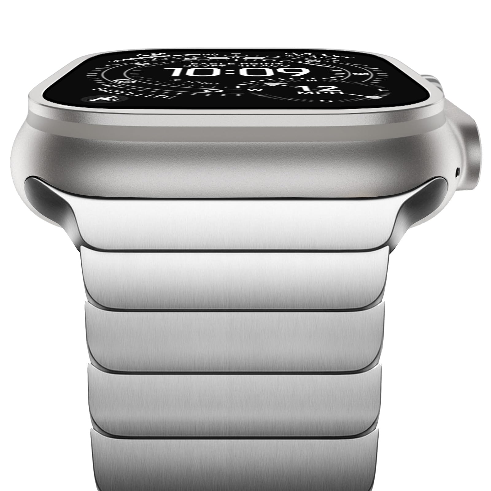 NewWays Titanium & Stainless Steel Link Bracelet for Apple Watch Band Ultra 3 2 1 Band 49mm Series11 10 46mm 42mm 45mm 44mm 41mm 40mm 38mm Series 3-11