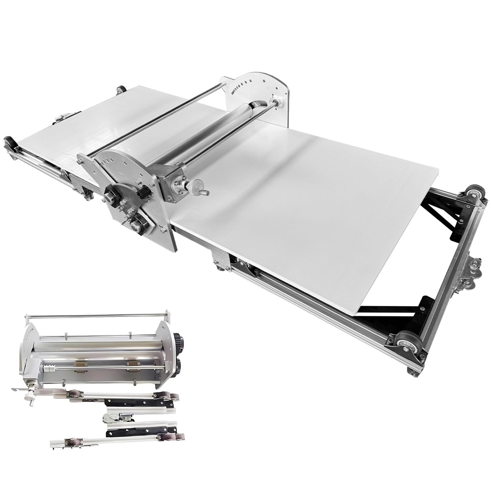 Ptatritious Multicolor Croissant Dough Laminator, Folding Dough Sheeter, Electric Dough Roller, Dough Machine With Adjustable Thickness 2-30Mm, For Bakery Home Croissant Pizza