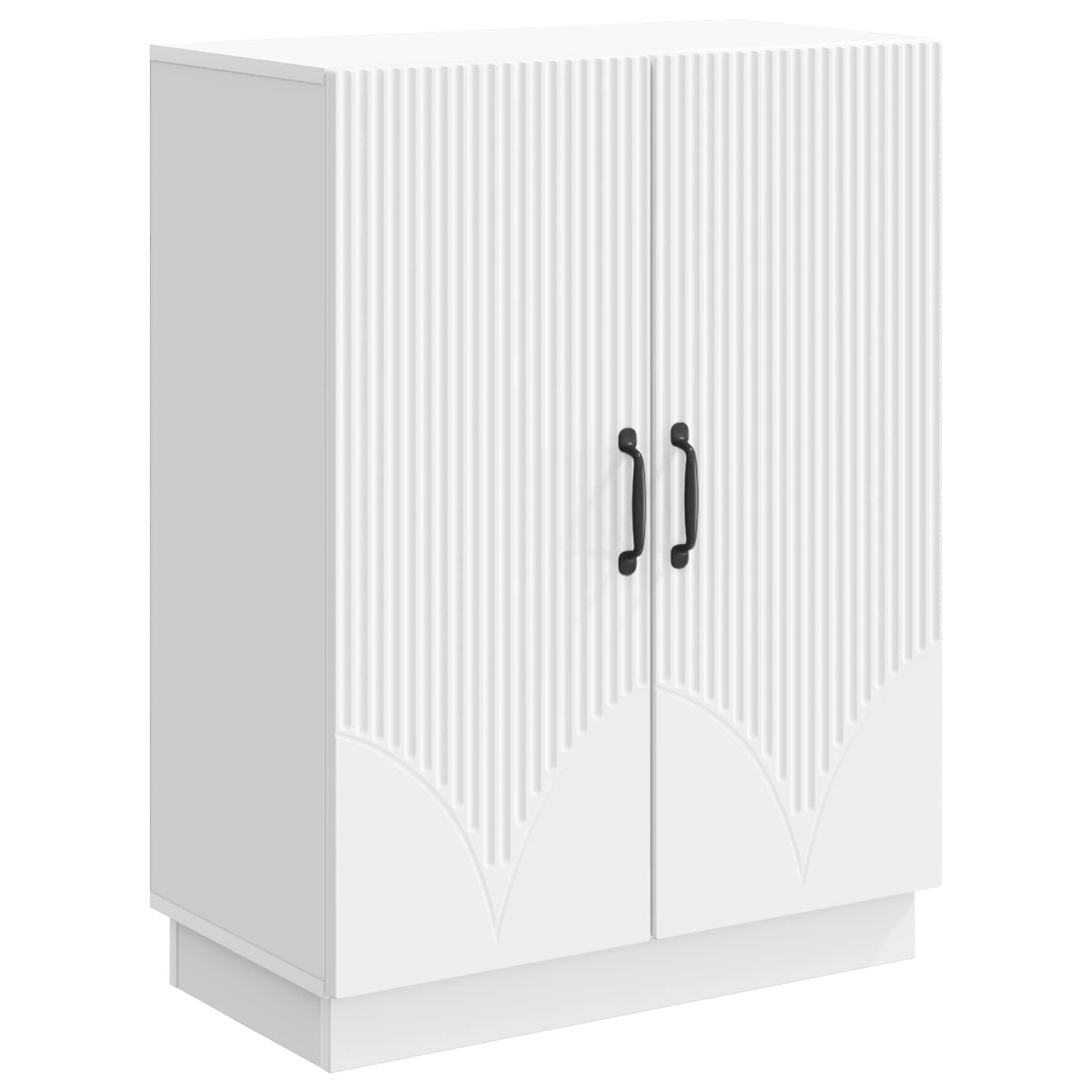 Générique Credenza bianca 66 x 34,5 x 87 cm Legno di Ingenierie | Scomparti e cassetti, portaoggetti stoviglie, cura panno umido, per sala da pranzo soggiorno cucina