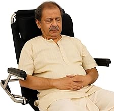 METRON Adjustable Hospital Bed Backrest with Arm Support – Recliner Chair for Bedridden Patients | Bed Chair with Back Rest | 6-Level Foldable Back Support for Home & Hospital Use